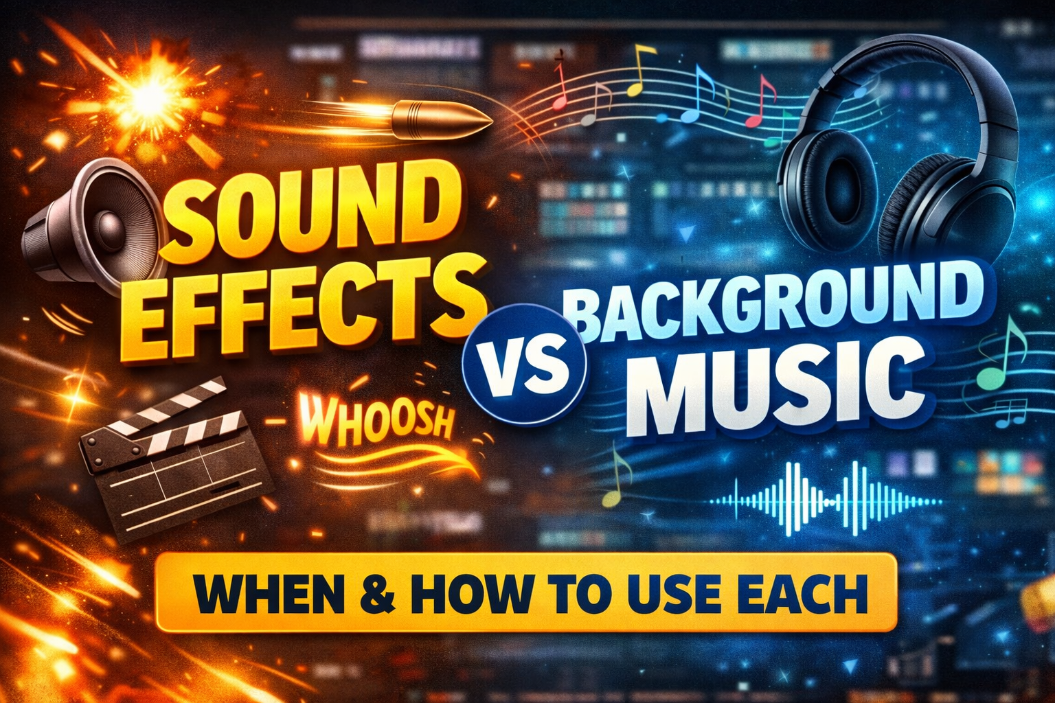 Sound Effects vs Background Music: When and How to Use Each